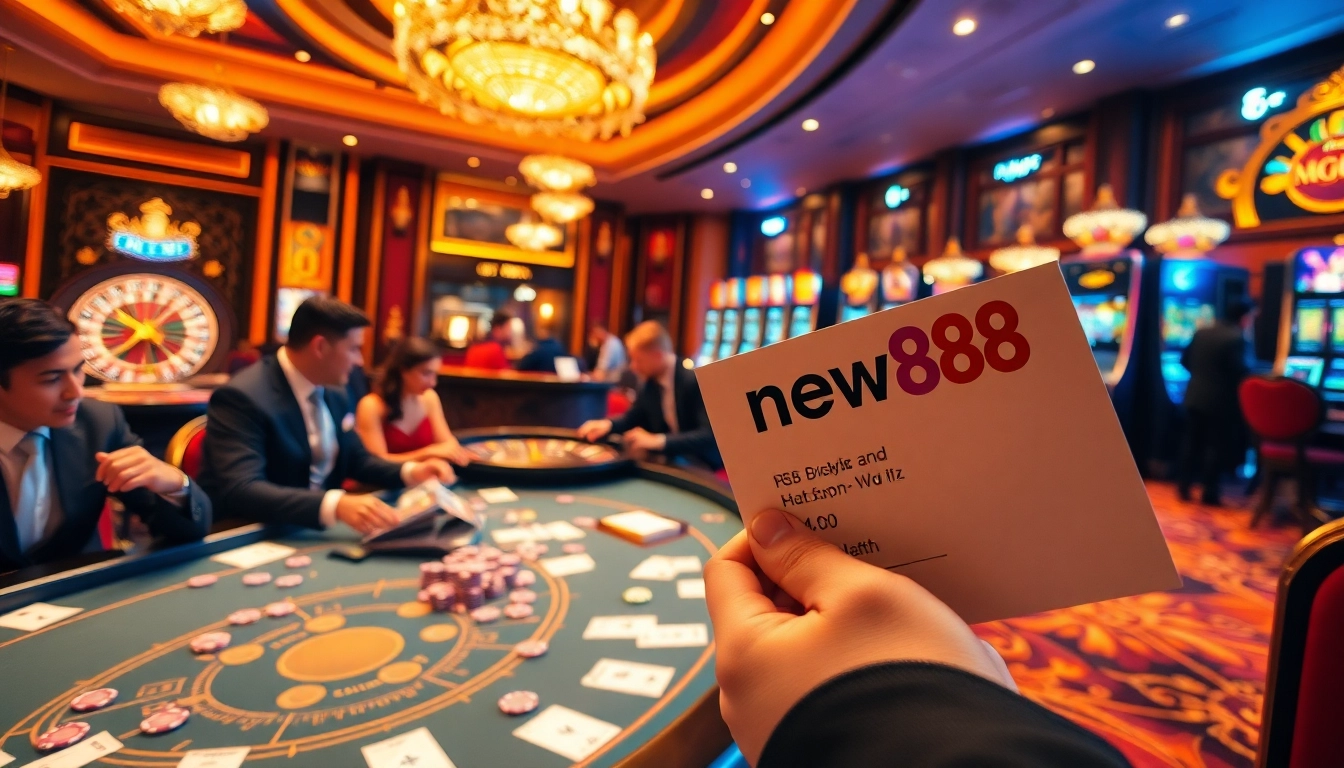 Experience the thrill of gambling at new888 casino with vibrant poker games and stunning slot machines.